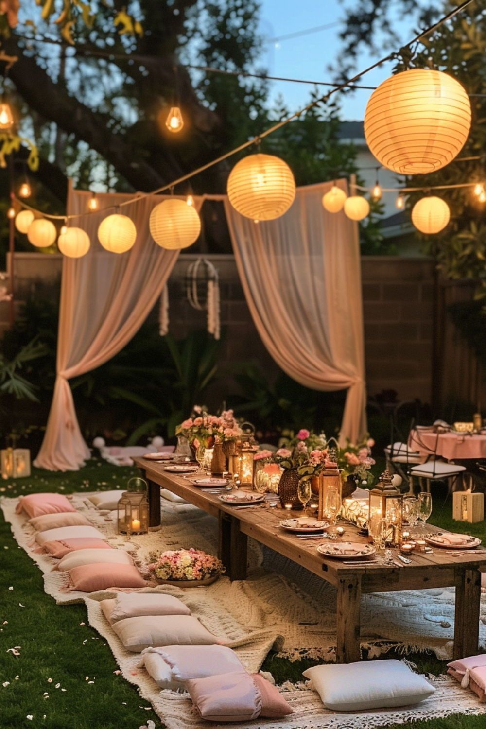 Glamorous chandelier-lit reception