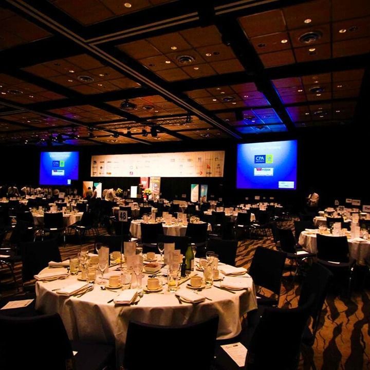 Stylish corporate networking event